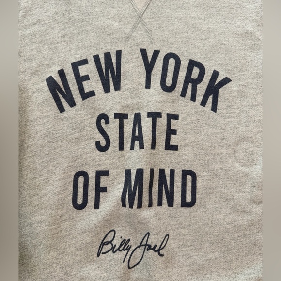 Billy Joel “New York State of Mind” Graphic Crewneck Sweatshirt Gray Size Large - Picture 3 of 4